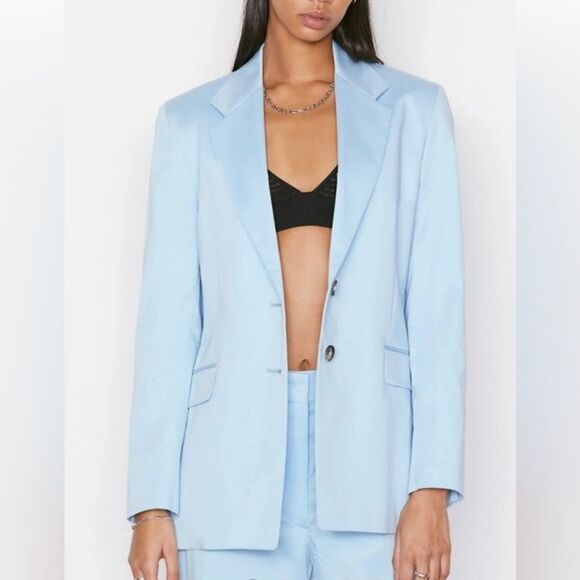 Frame Brand oversized blazer in sky blue pastel NWT. Medium - Picture 1 of 12